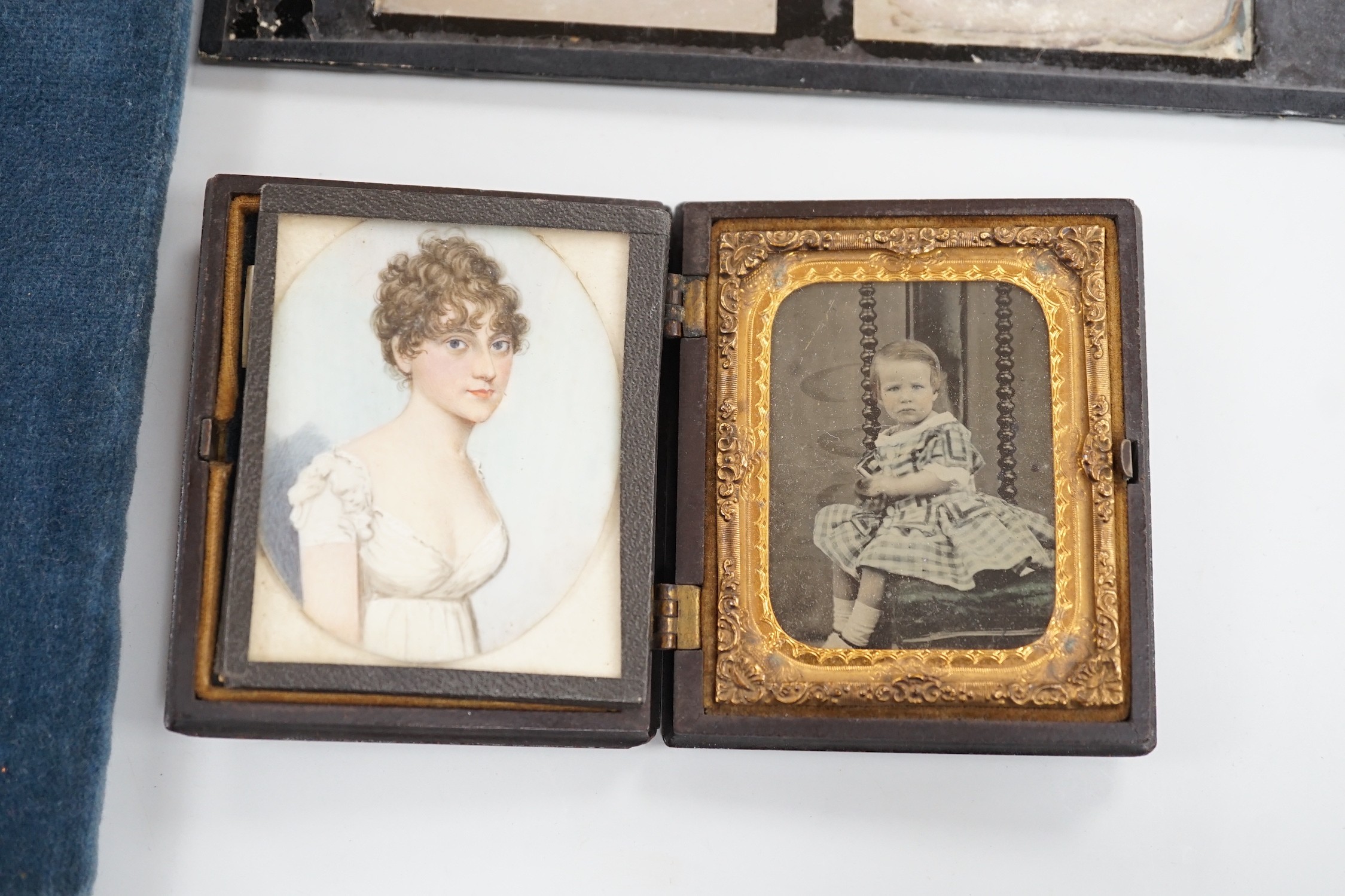 Of Military interest: five portrait miniatures relating to the Roome Family. To include the subjects of: General William Roome (1771-1845), General Frederick Roome (1783-1845), Caroline Roome, all three watercolour on iv